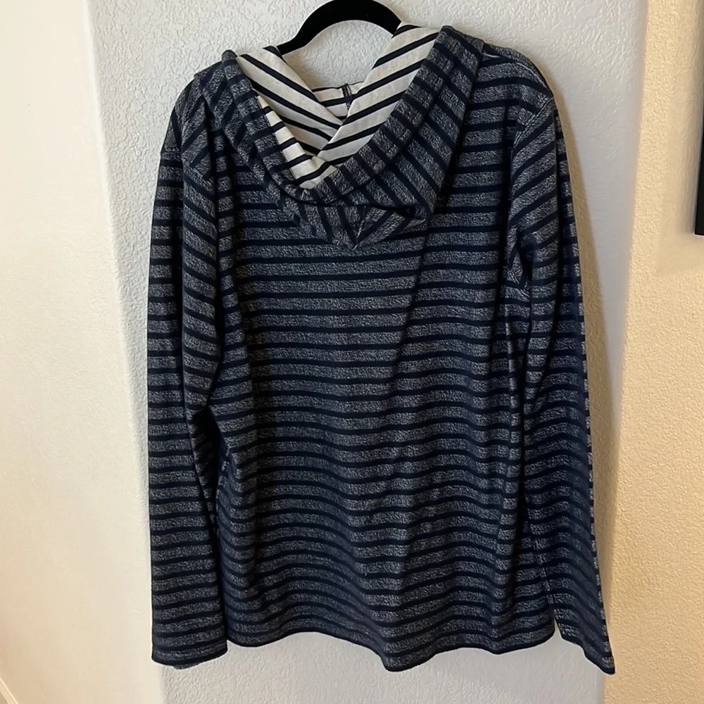 J. Crew striped hooded